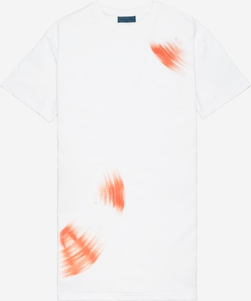 Robe oversize 'Vinyl' EMBLEMM en blanc : devant