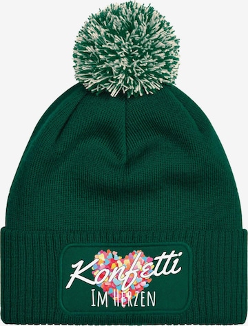 Youth Designz Beanie 'Konfetti im Herzen' in Green: front