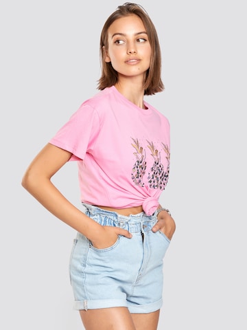 FRESHLIONS Shirt 'Ananas' in Pink: front