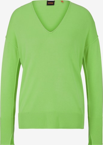 BOSS Orange Sweater 'C_Freno' in Green: front