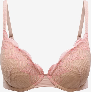 TRIUMPHT-shirt Grudnjak - bež boja: prednji dio