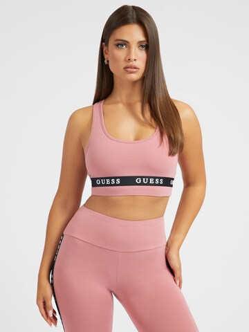 GUESS - Push-up Sujetador deportivo en rosa: frente