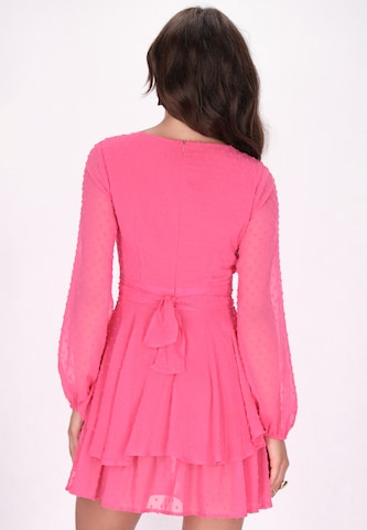 Abito di faina in rosa