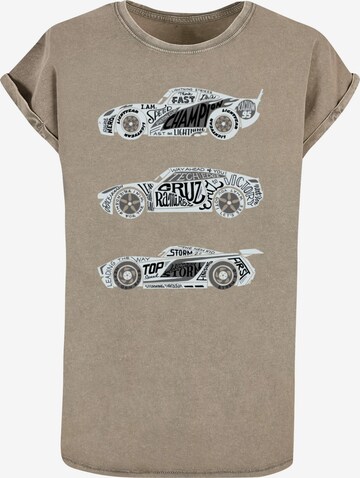 ABSOLUTE CULT T-Shirt 'Cars - Text Racers' in Grün: predná strana