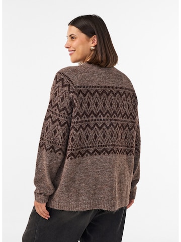 Zizzi Strickjacke in Braun