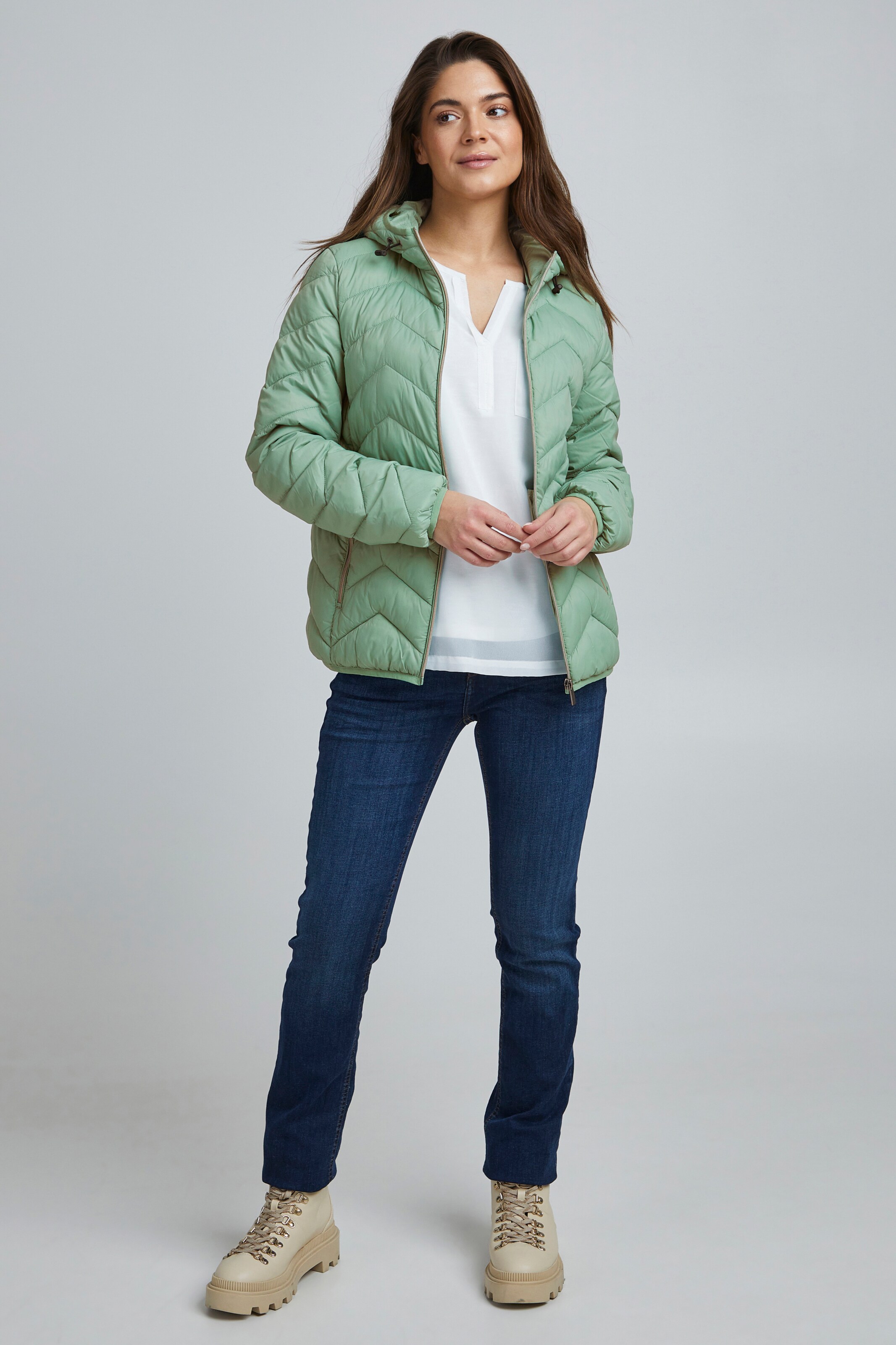 Frauen Jacken Fransa Steppjacke 'FRBAPADDING' in Grün - QL86355 Frauen Jacken Fransa Steppjacke 'FRBAPADDING' in Grün - QL86355