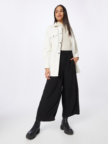 MAC Wide leg Broek 'Celina' in Zwart