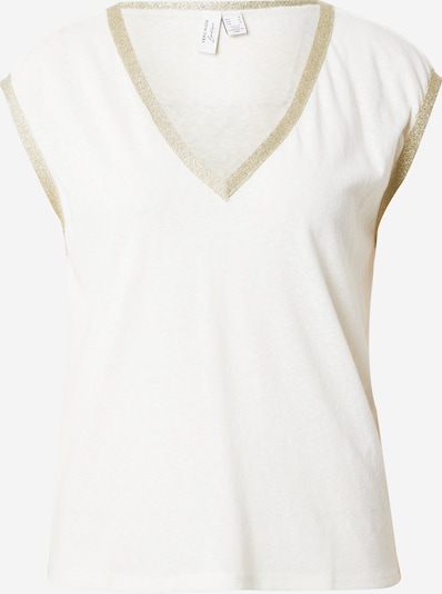 VERO MODA T-Shirt 'GALDORA' in gold / weiß, Produktansicht