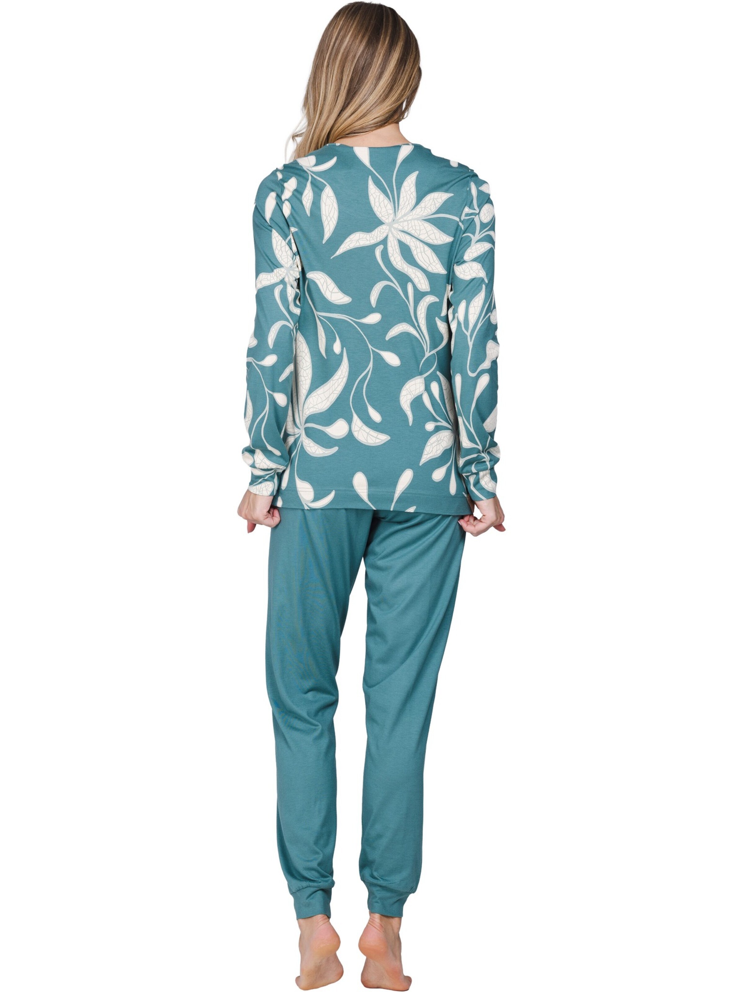 Pastunette Pyjama 'Nordic Leaf' in Beige