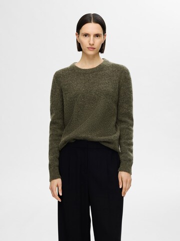 SELECTED FEMME Sweater in Green: front