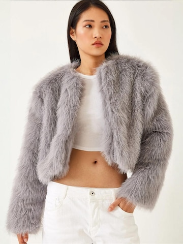 Veste mi-saison 'Kunstpelzmäntel' Bianco Lucci en gris