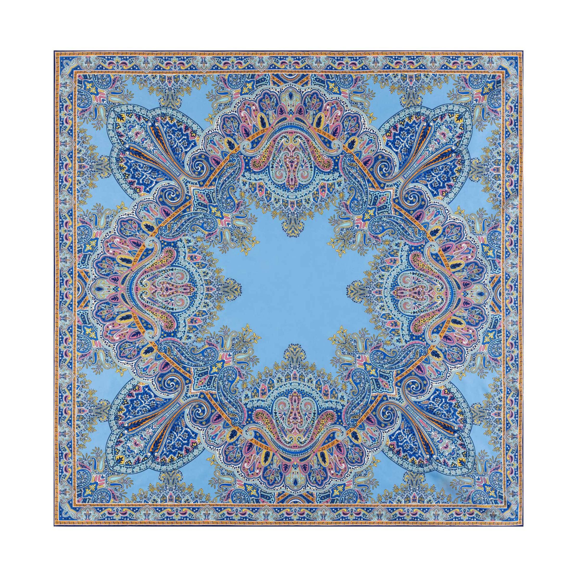 Roeckl Tuch 'MIRROR PAISLEY' in Blau: Vorderseite