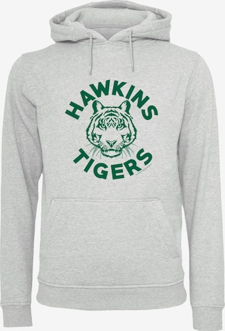 F4NT4STIC Sweatshirt 'Stranger Things Hawkins Tigers Netflix TV Series' in Grau: Vorderseite