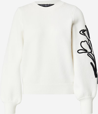 Megztinis 'PATRICE FLORAL EMBROIDERED SLV' iš FRENCH CONNECTION, spalva – juoda / balta, Prekių apžvalga