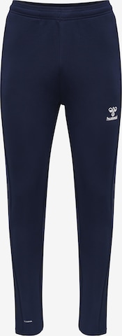 Coupe slim Pantalon de sport Hummel en bleu : devant