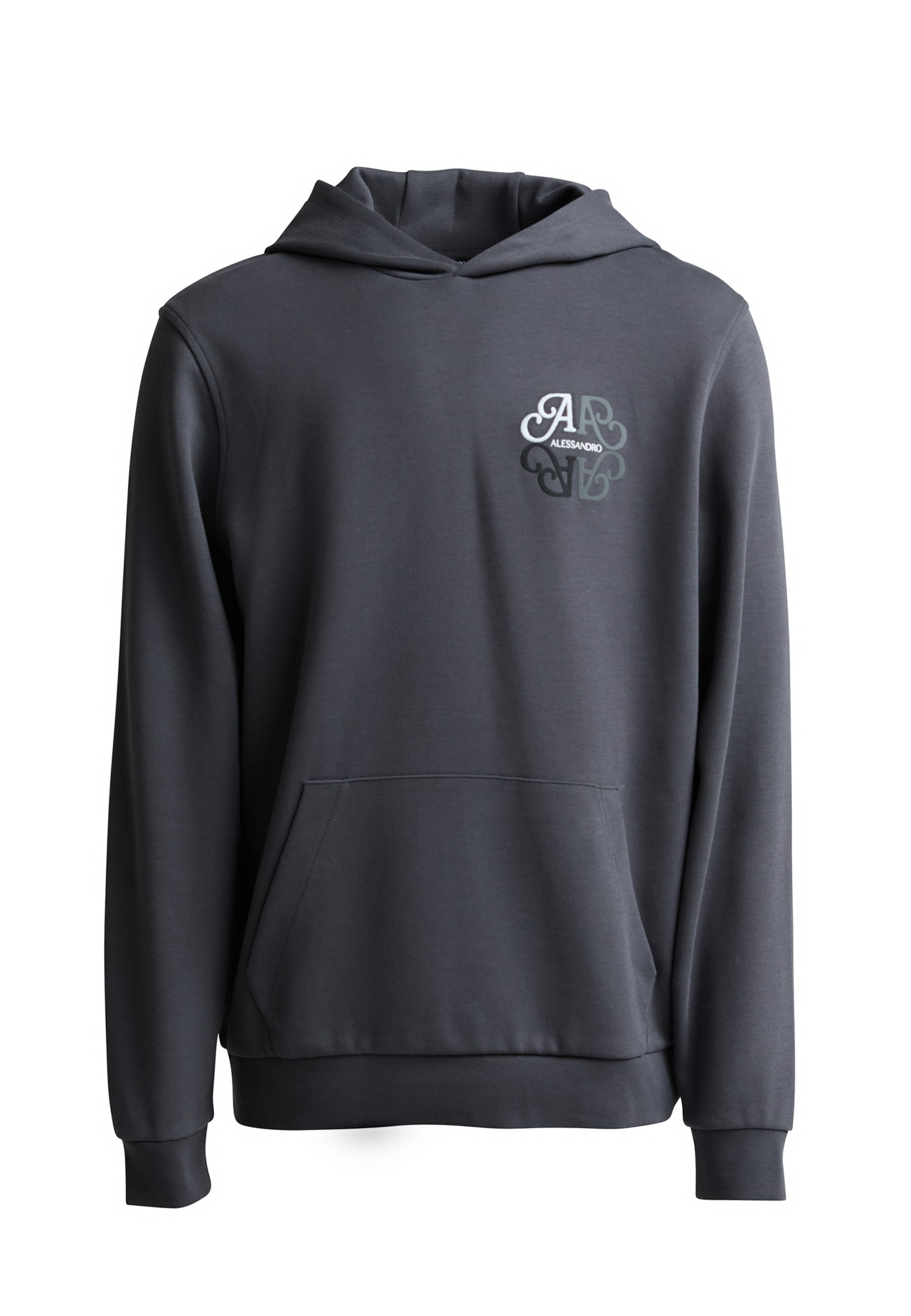 Alessandro Zavetti Sweatshirt 'Vicolo' in Grey: front