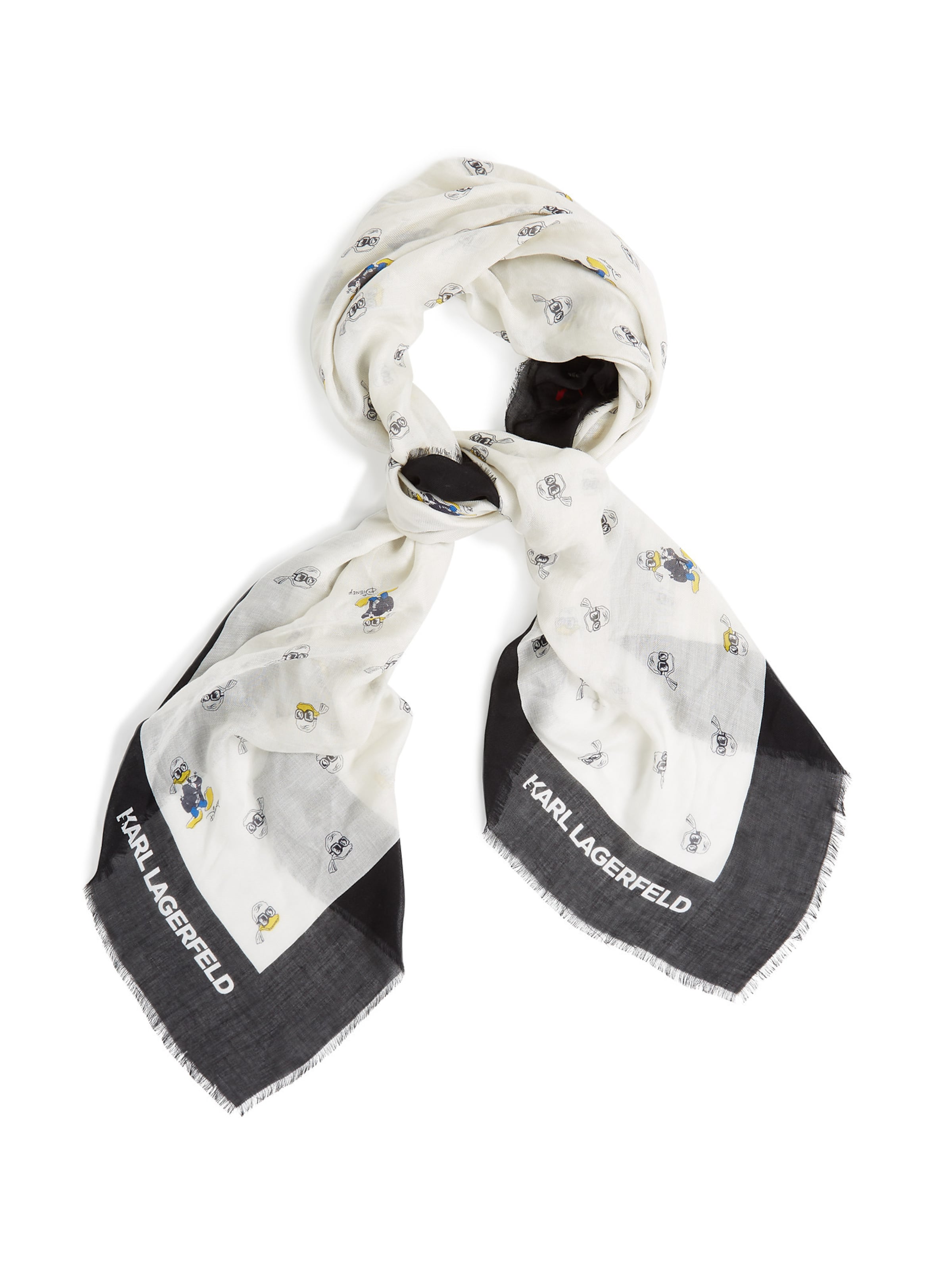 Écharpe 'Disney x Karl Lagerfeld' Karl Lagerfeld en blanc : devant