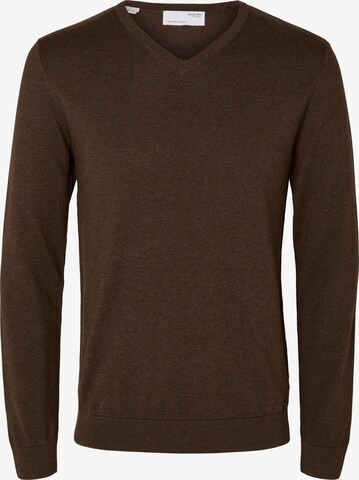 SELECTED HOMME Pullover 'Berg' in Braun: predná strana