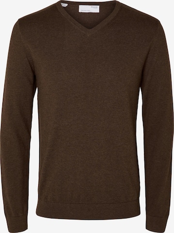 SELECTED HOMME Pullover 'Berg' i brun: forside