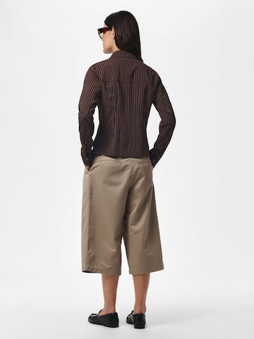 Camicia da donna di PIECES in marrone