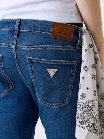 mėlyna GUESS JEANS Siauras Džinsai 'G12'