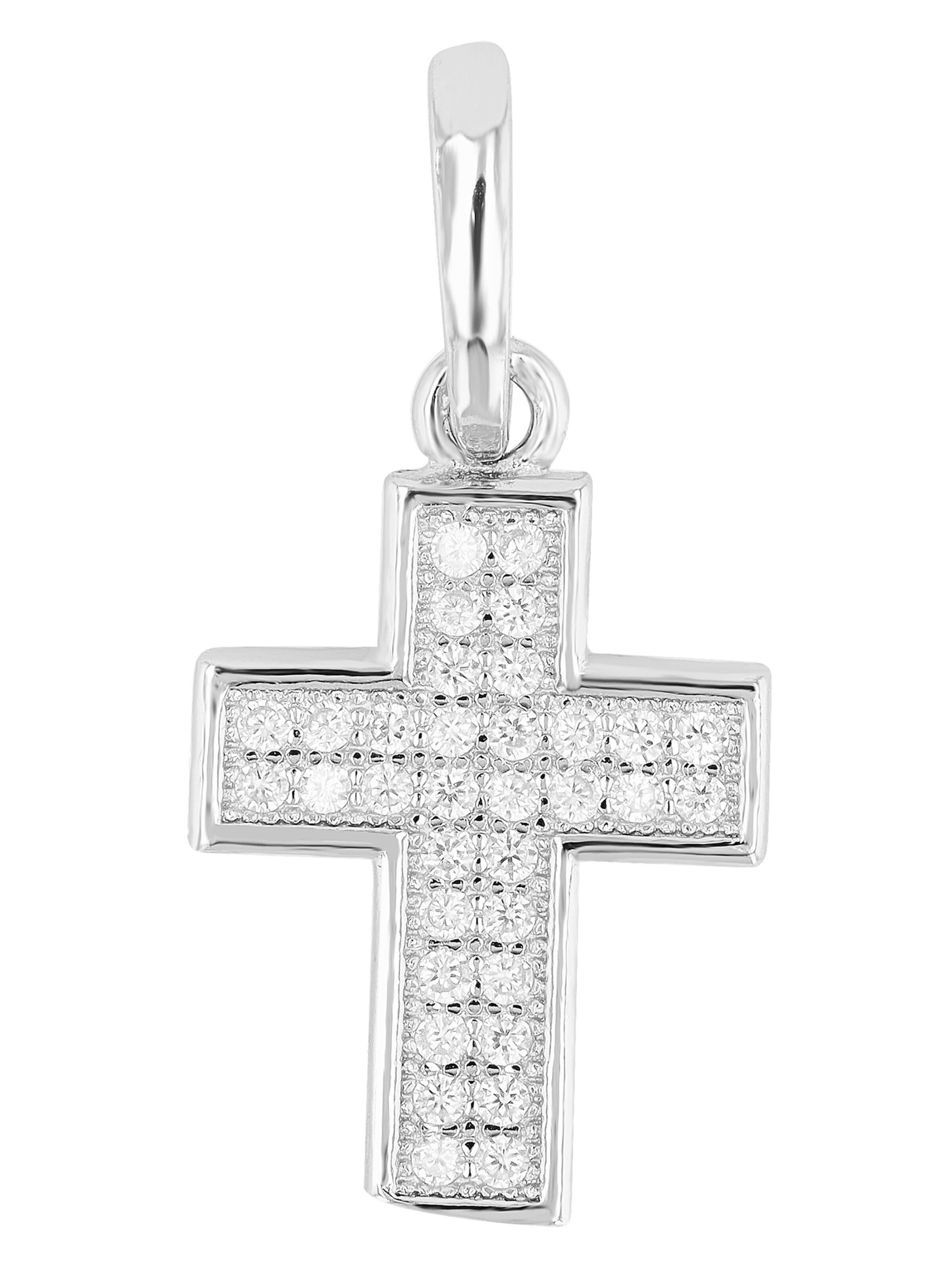 Akzent Pendant '"Dörthe" aus 925 Sterlingsilber, rhodiniert, langlebig' in Silver