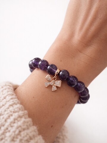 Secret Stones Armband 'Harmony Thread' in Lila: Vorderseite