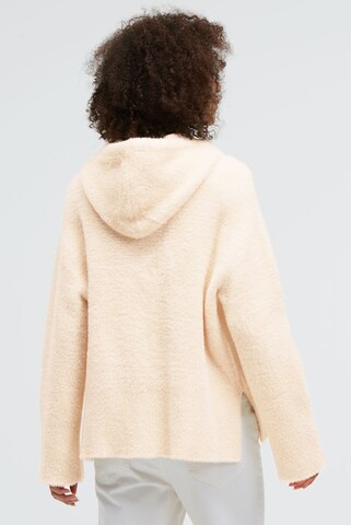 SENSES.THE LABEL Brushed Kapuzenpullover KO:SY in Beige