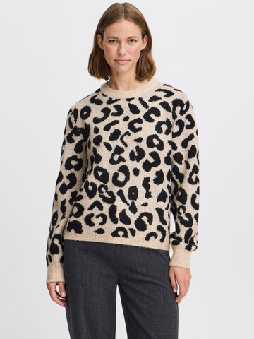 Pull-over ' BYBXMINA LEOPARD JUMPER - ' b.young en noir