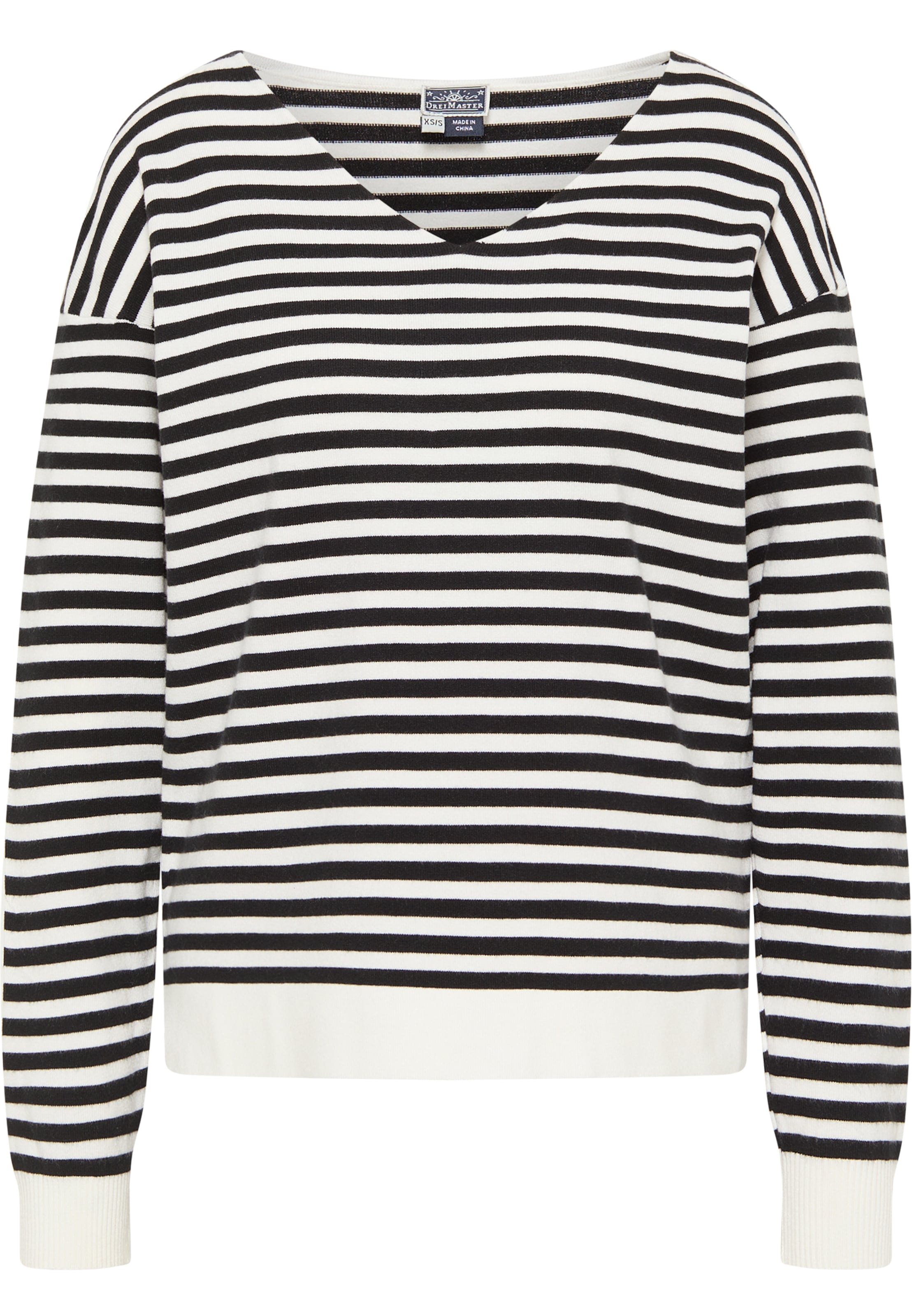 DreiMaster Maritim Trui in Zwart: voorkant