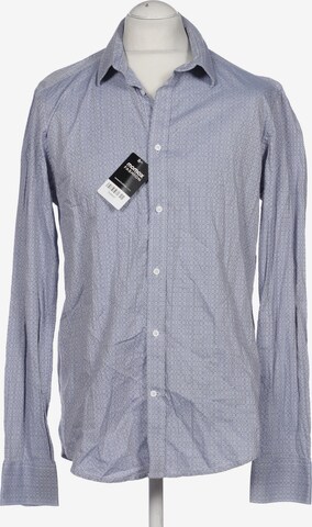 Bertoni Button Up Shirt in XL in Blue: front