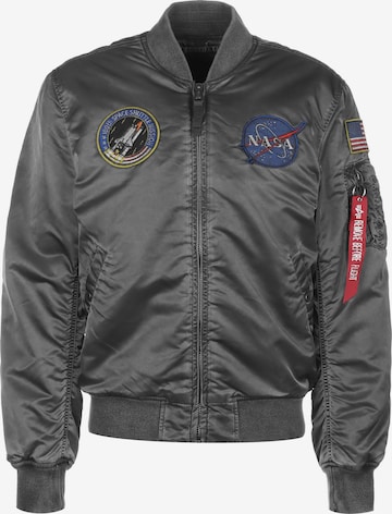 ALPHA INDUSTRIES Between-Season Jacket 'MA-1 VF NASA' in Grey: front