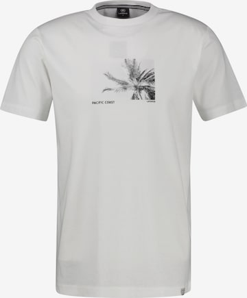 LERROS Baumwoll T-Shirt mit Motiv-Print und bequemem Rundkragen in Grau: Vorderseite