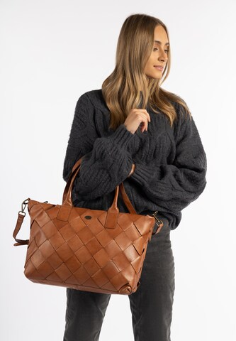 DreiMaster Vintage Shopper in Brown: front