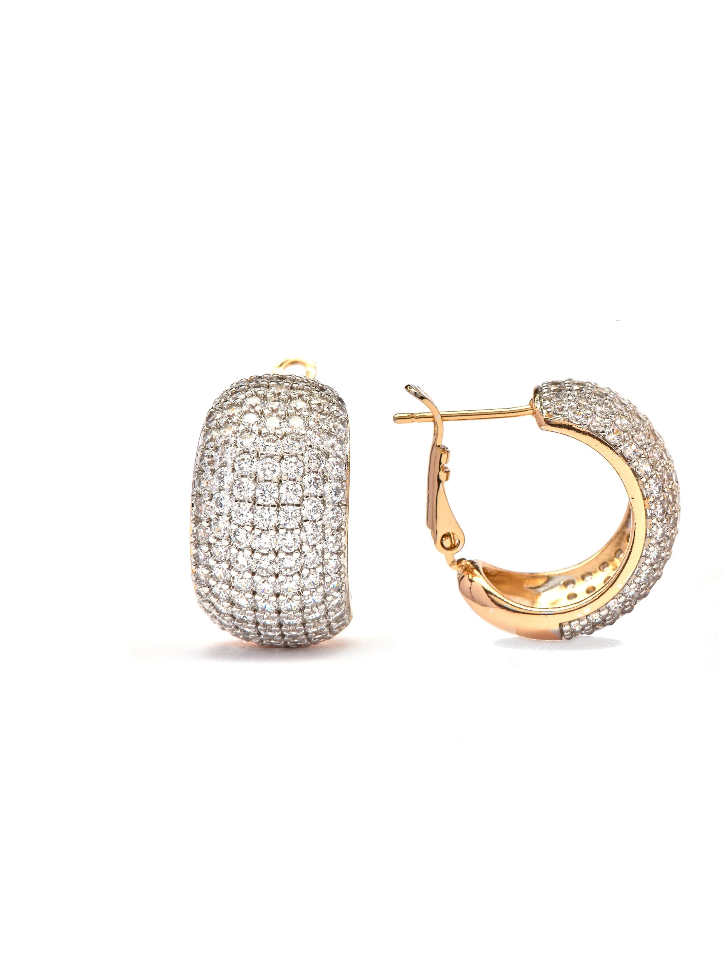 Luxenter - Pendientes 'Garda' en oro: frente