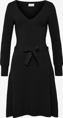 LASCANA Knitted dress in Black: front