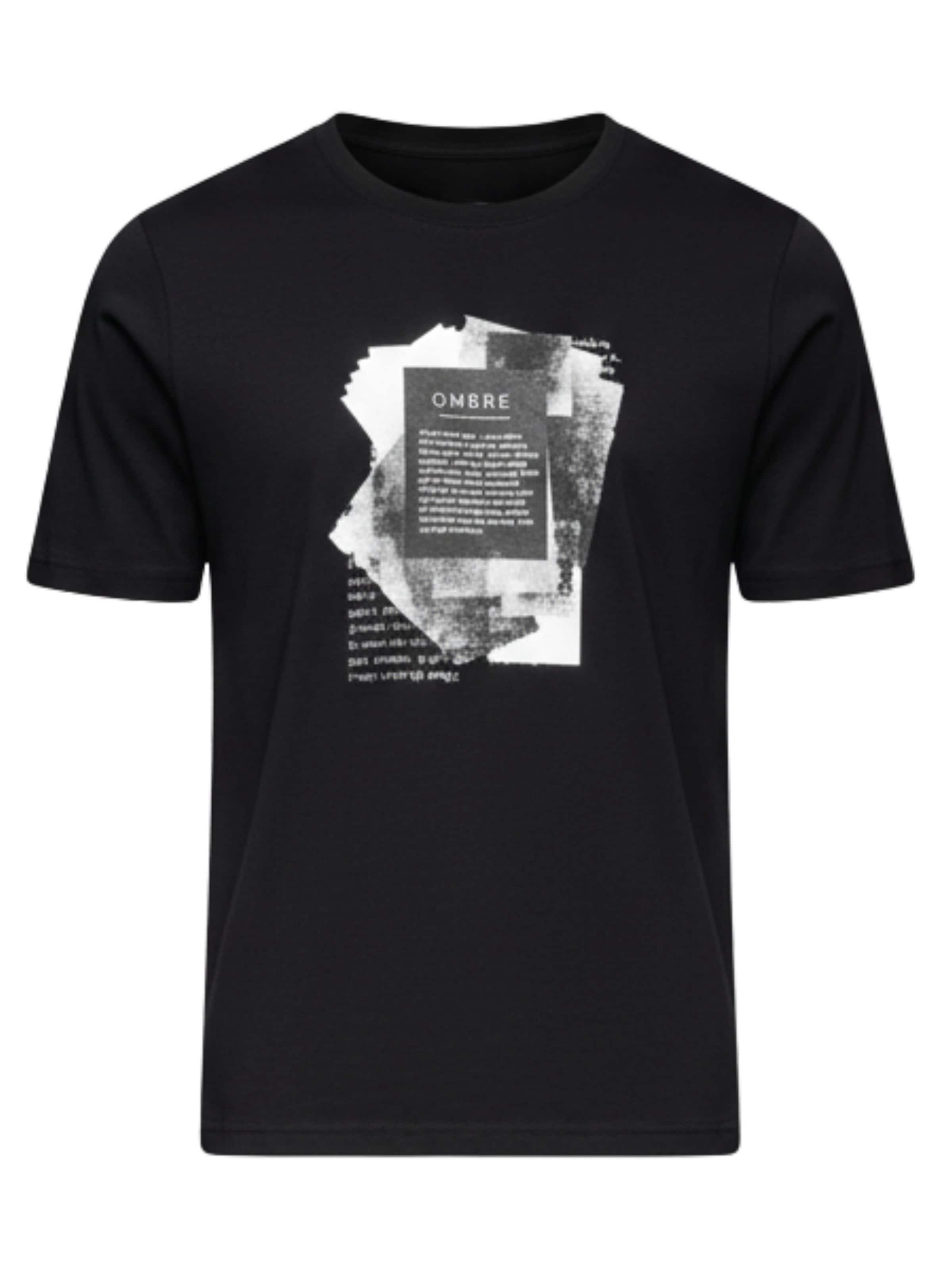 Ombre Shirt in Zwart: voorkant