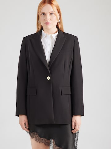 Persona by Marina Rinaldi - Blazer 'MATERIA' em preto: frente