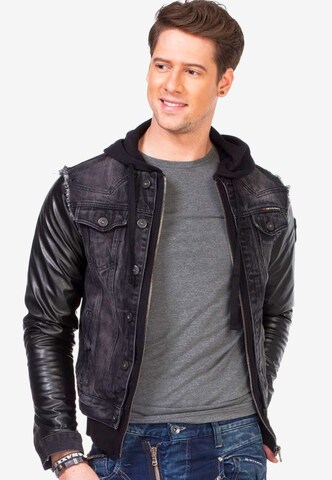 CIPO & BAXX Jeansjacke 'Blox' in Schwarz