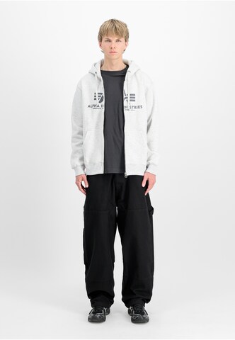 ALPHA INDUSTRIES Sweat jacket in Grey