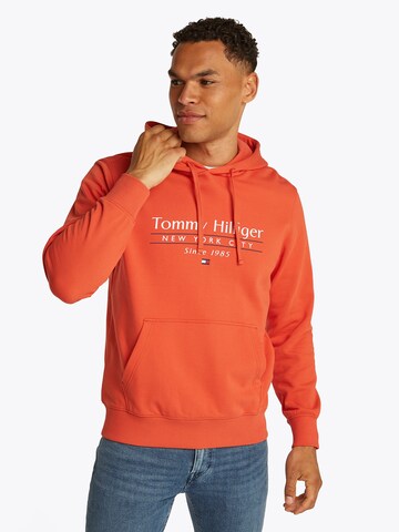 Sweat-shirt TOMMY HILFIGER en orange : devant