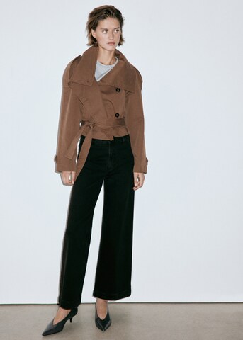 MANGO Wide Leg Farkut 'CATHERIN' värissä musta
