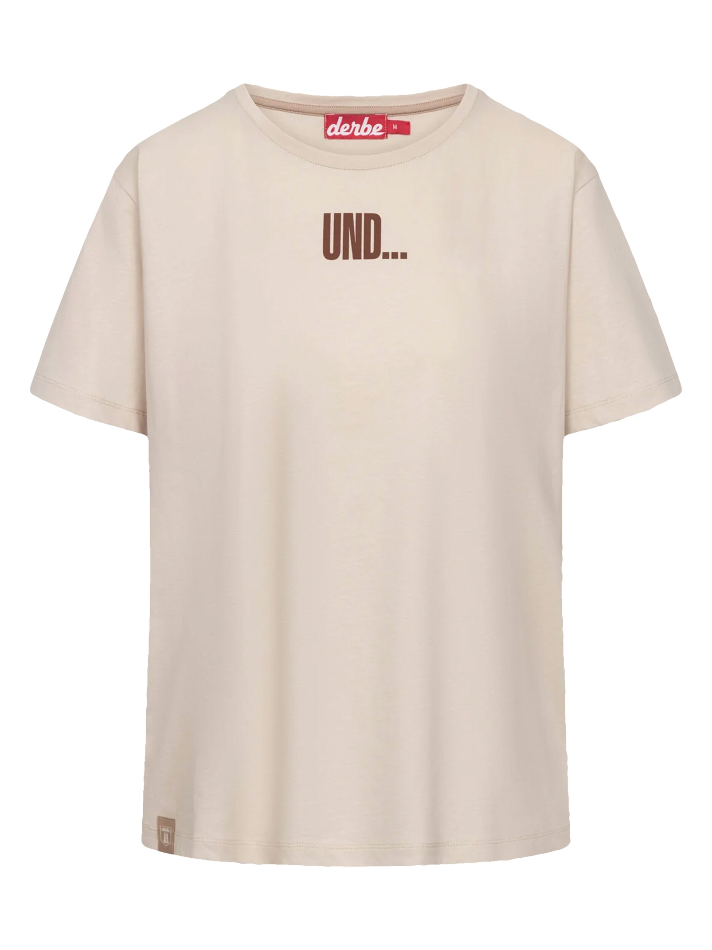 Derbe Shirt 'Und Tschüss'‌‌‌‌‌‌‌‌ in Beige: Vorderseite