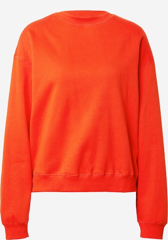 Sweat-shirt 'Essence Standard' WEEKDAY en orange : devant