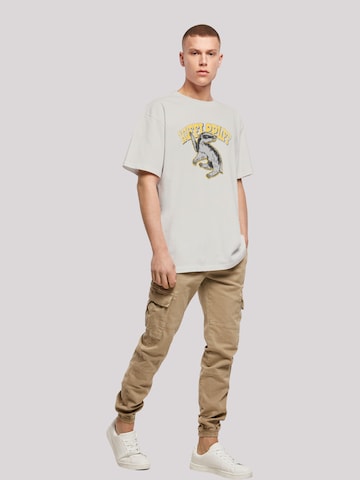 F4NT4STIC Shirt 'Harry Potter Hufflepuff Sport Emblem' in Grijs