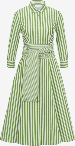 Robe-chemise MADELEINE en vert : devant