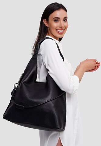 HARPA Schultertasche plus Kosmetiktasche in Schwarz: predná strana