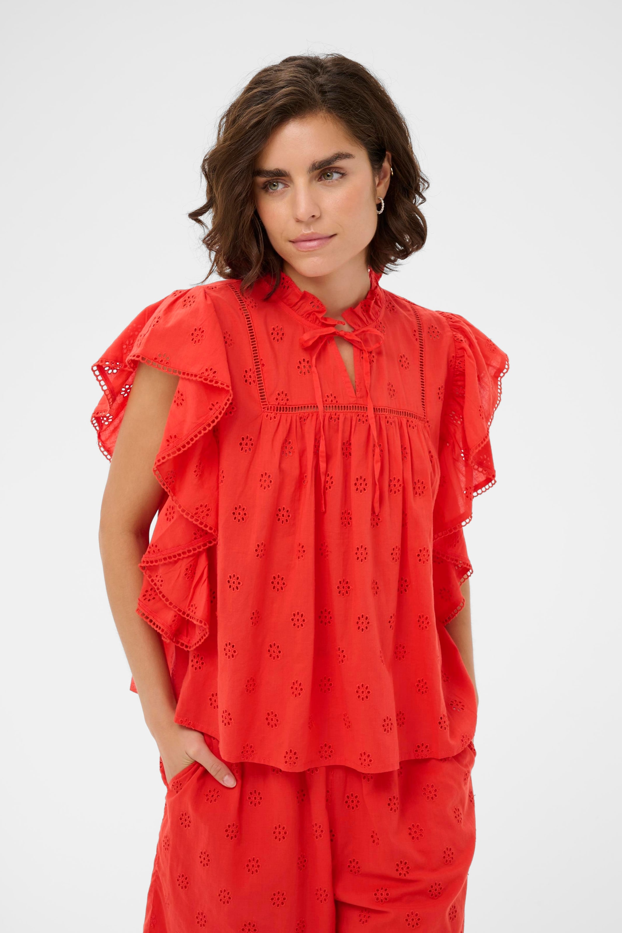 Kaffe - Blusa 'Fiona' em vermelho: frente