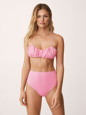 MANGO Bustier Góra bikini 'MARION' w kolorze różowy: przód