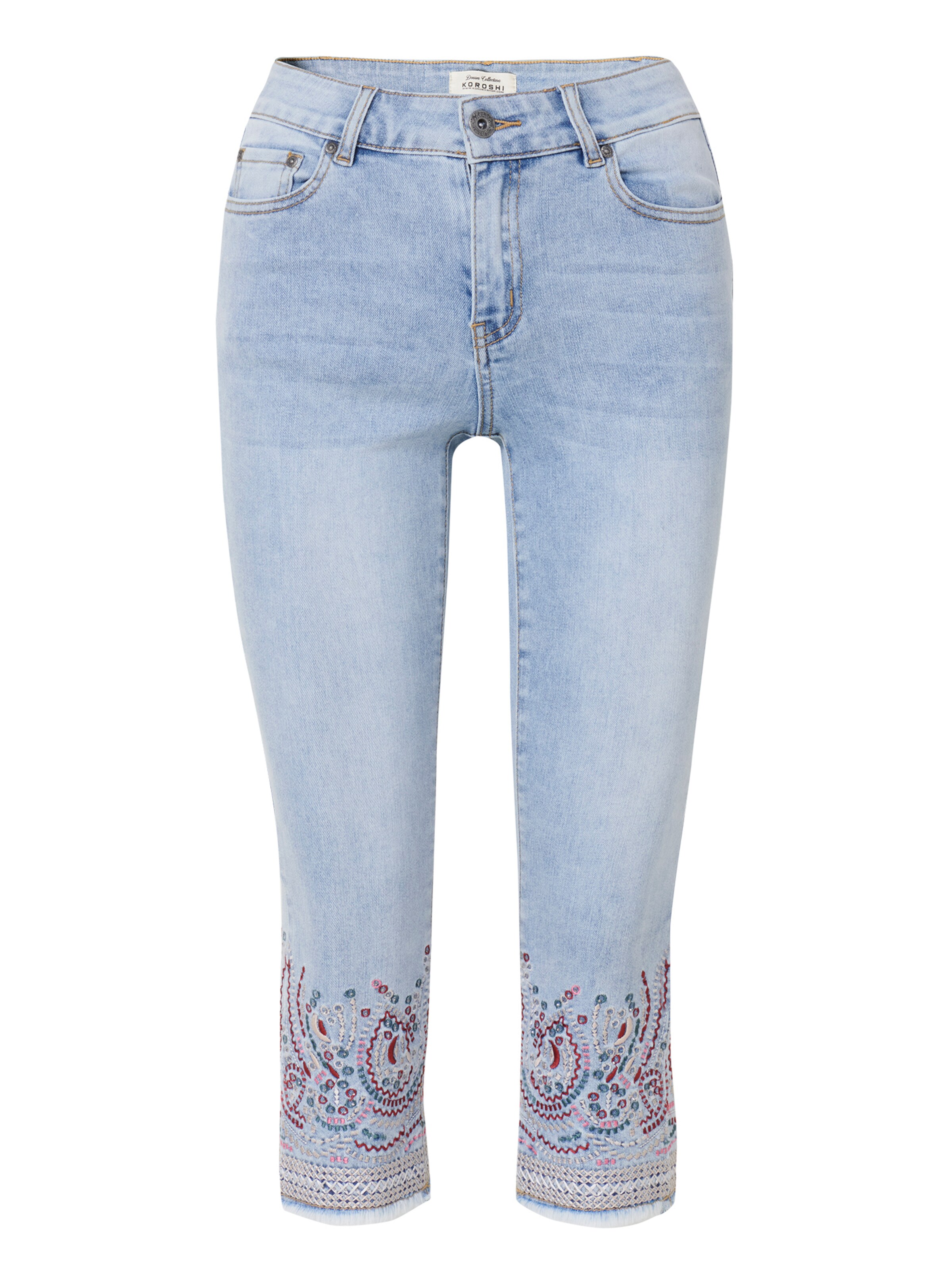 KOROSHI Слим Джинсы в Синий: спереди
